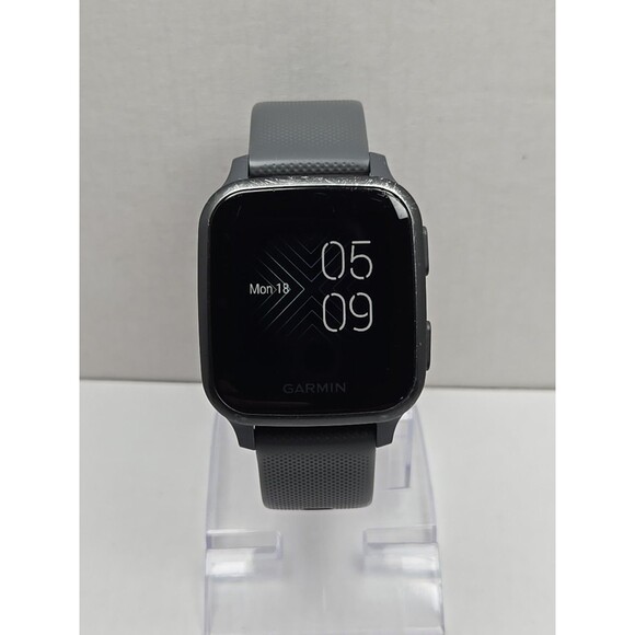 Garmin Venu SQ GPS Smartwatch 37mm Shadow Gray Silicone Band Pulse Ox 5 ATM Swim - Picture 1 of 12